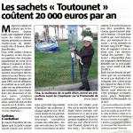 Les sachets Toutounet coûtent 20 000 euros par an