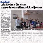 Lola Nolin a été élus maire du conseil municipal jeunes