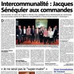 Intercommunalité : J Sénéquier aux commandes