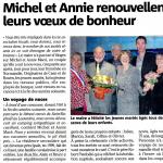 Michel et Annie renouvellent leurs voeux de bonheur