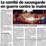Le comité de sauvegarde en guerre contre le maire