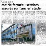Mairie fermée : services assurés sur l'ancien stade