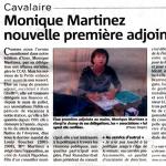 Monique Martinez nouvelle première adjointe