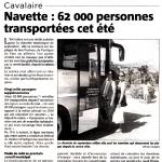 Navette : 62000 personnes transportées cet été