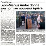 Léon-Marius André donne son nom au nouveau square