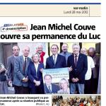 Jean Michel Couve ouvre sa permanence du Luc